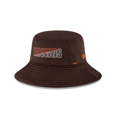 Sapca New Era Cleveland Browns NFL Official Summer Sideline Stretch Bucket Hat - Maro